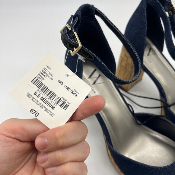 Worthington Womens Panama Block Heel Pumps Denim Size 9.5M - Picture 4 of 12